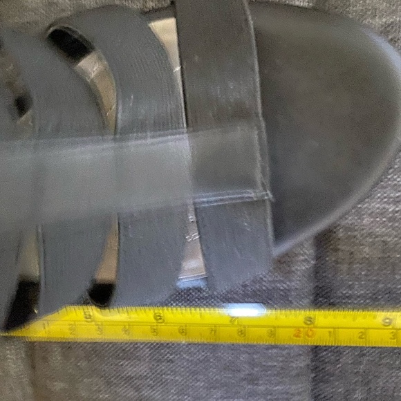 Coach and Four Black Band Open Toe Faux Leather Casual Office Heel Shoe-Sz-7.5 - Picture 15 of 15